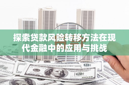 吉州探索贷款风险转移方法在现代金融中的应用与挑战