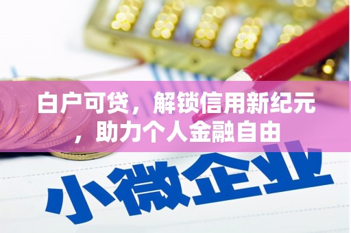 吉州白户可贷，解锁信用新纪元，助力个人金融自由