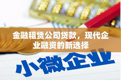 吉州金融租赁公司贷款，现代企业融资的新选择