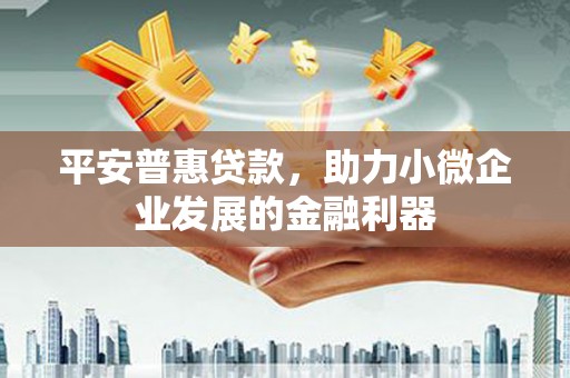 吉州平安普惠贷款，助力小微企业发展的金融利器