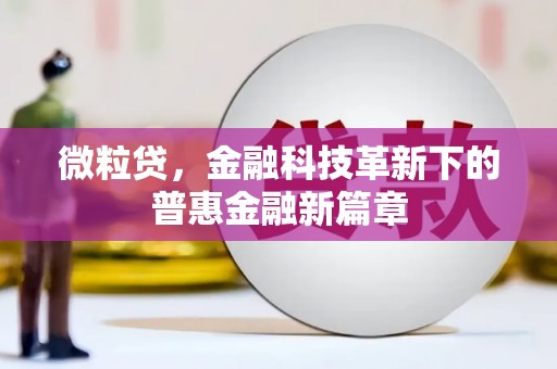 吉州微粒贷，金融科技革新下的普惠金融新篇章