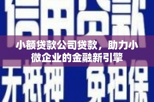 吉州小额贷款公司贷款，助力小微企业的金融新引擎