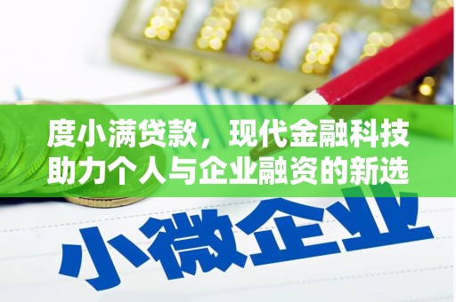 吉州度小满贷款，现代金融科技助力个人与企业融资的新选择