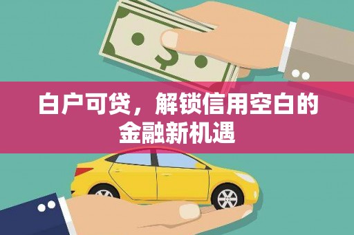 吉州白户可贷，解锁信用空白的金融新机遇