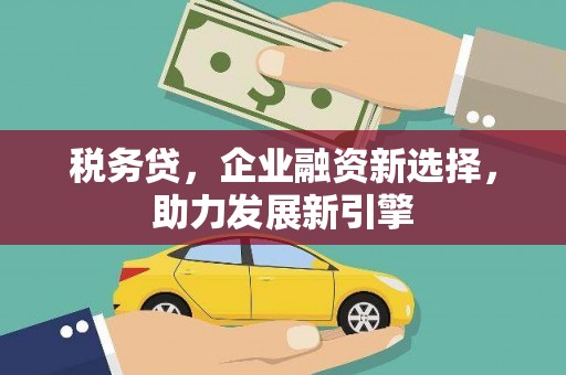 吉州税务贷，企业融资新选择，助力发展新引擎