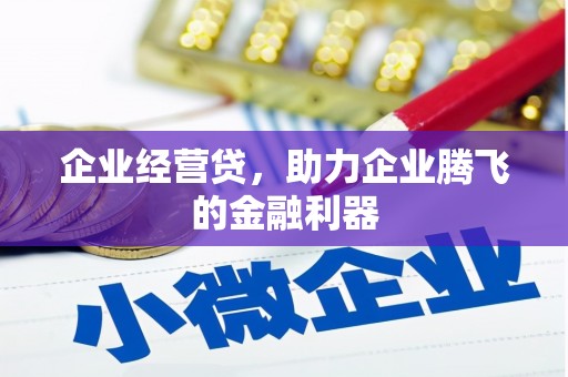 吉州企业经营贷，助力企业腾飞的金融利器