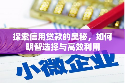 吉州探索信用贷款的奥秘，如何明智选择与高效利用