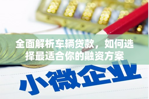 吉州全面解析车辆贷款，如何选择最适合你的融资方案