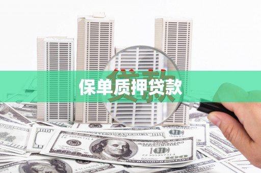 吉州保单质押贷款